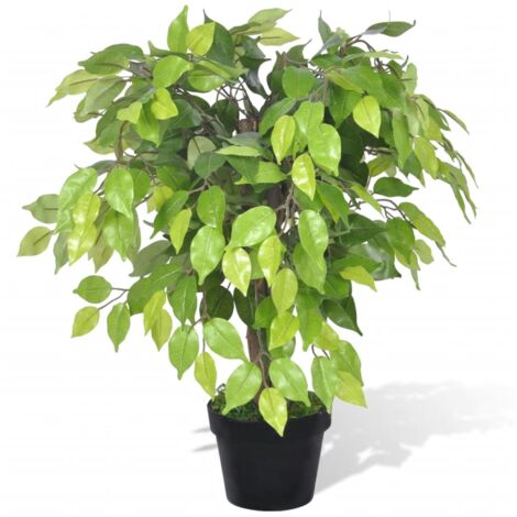 Artificial Dwarf Ficus with Pot 60 cm vidaXL