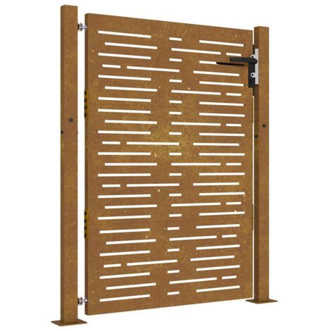 Garden Gate 105x130 cm Corten Steel Square Design vidaXL