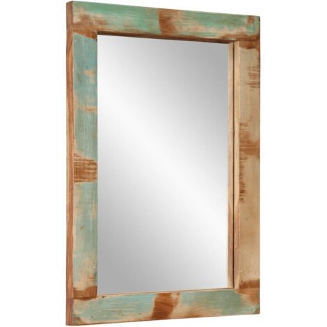 Mirror 70x50 cm Solid Wood Reclaimed and Glass vidaXL