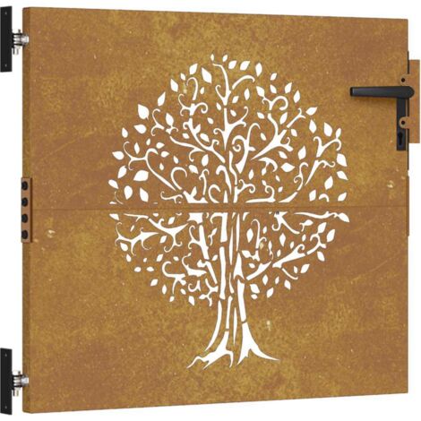 Garden Gate 85x150 cm Corten Steel Square Design vidaXL