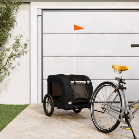 Pet Bike Trailer Black Oxford Fabric and Iron vidaXL