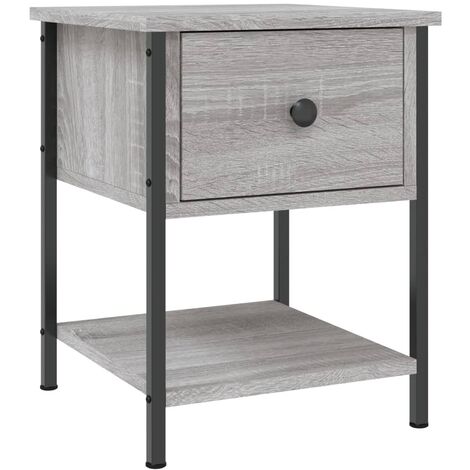 Bedside Table Grey Sonoma 34x35.5x45 cm Engineered Wood vidaXL (1/5)