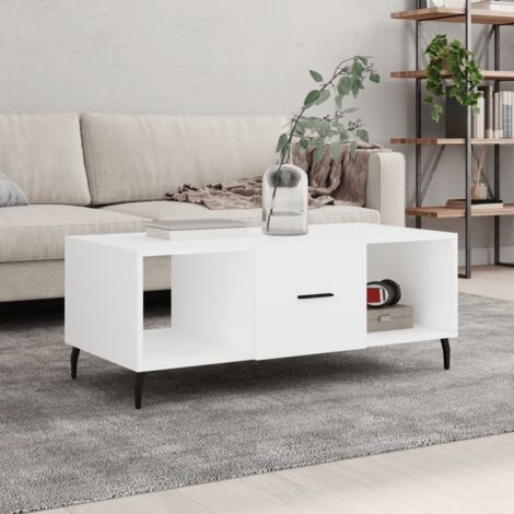 Coffee Table White 102x50x40 cm Engineered Wood vidaXL