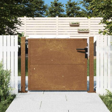 Garden Gate 105x80 cm Corten Steel vidaXL