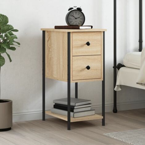 Bedside Cabinet Sonoma Oak 32x42x70 cm Engineered Wood vidaXL
