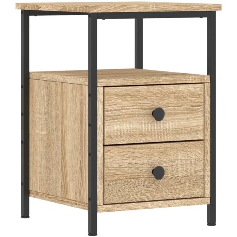 Bedside Cabinet Sonoma Oak 34x35.5x50 cm Engineered Wood vidaXL