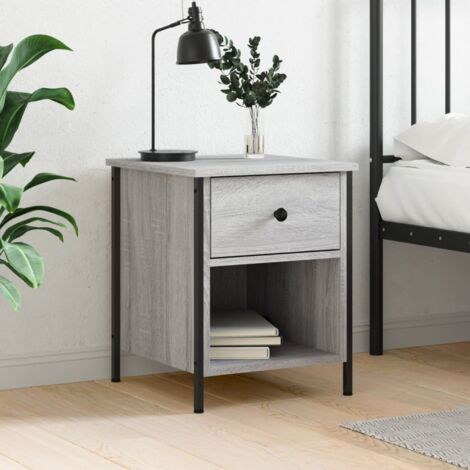 Bedside Cabinet Grey Sonoma 40x42x50 cm Engineered Wood vidaXL (1/5)