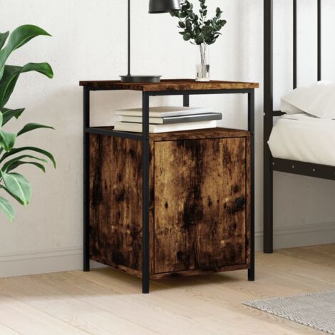 Bedside Cabinet Smoked Oak 40x42x60 cm Engineered Wood vidaXL (1/5)