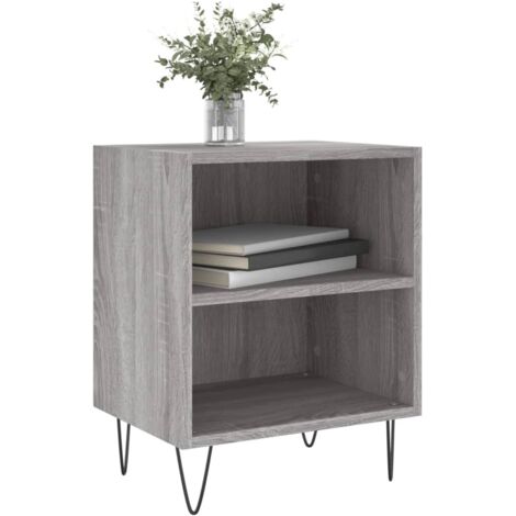 VidaXL Fireplace Surround, Sonoma Grey Engineered Wood, 39.4"x39.4"x7.9" For Electric Fireplace