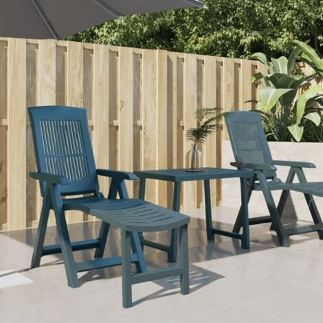 Sun Lounger Green Plastic vidaXL