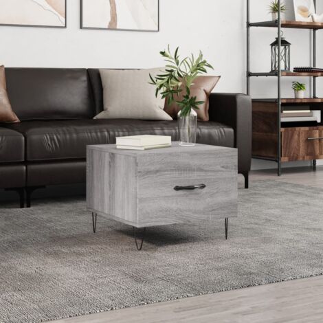 Coffee Table Grey Sonoma 50x50x40 cm Engineered Wood vidaXL