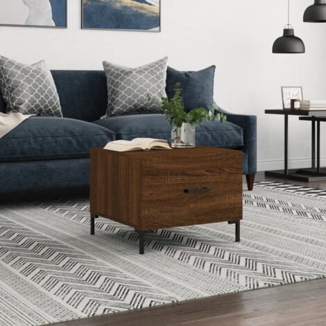 Coffee Table Brown Oak 50x50x40 cm Engineered Wood vidaXL