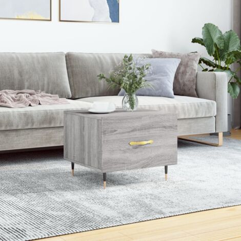 Coffee Table Grey Sonoma 50x50x40 cm Engineered Wood vidaXL