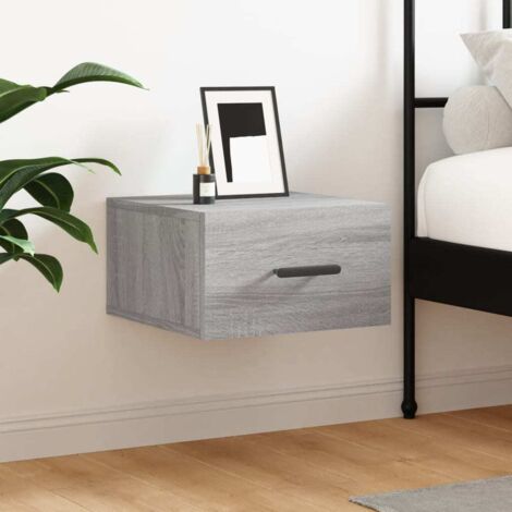 Wall-mounted Bedside Cabinet Grey Sonoma 35x35x20 cm vidaXL