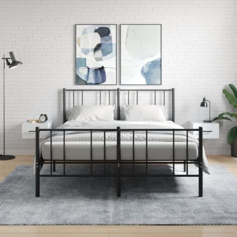 Wall-mounted Bedside Cabinets 2 pcs High Gloss White 35x35x20 cm vidaXL