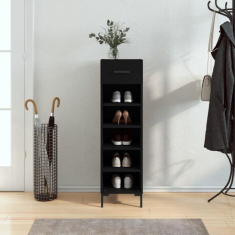 Shoe Cabinet Black 30x35x105 cm Engineered Wood vidaXL (1/5)