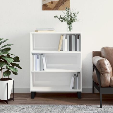 Shelf Cabinet High Gloss White 69.5x32.5x90 cm Engineered Wood vidaXL