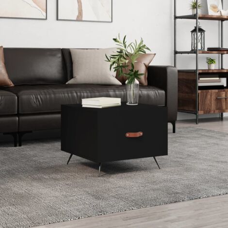 Coffee Table Black 50x50x40 cm Engineered Wood vidaXL (1/5)
