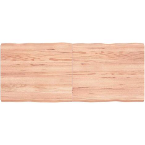 Table Top Light Brown 120x50x(2-6)cm Treated Solid Wood Live Edge vidaXL