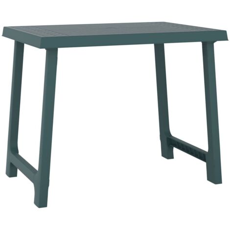 Camping Table Green 79x56x64 cm PP Wooden Look vidaXL