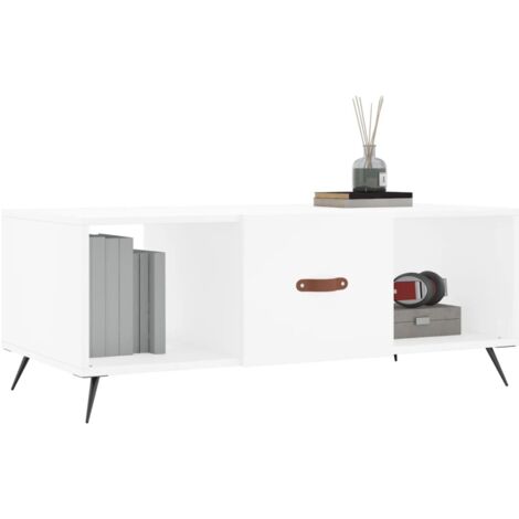 Coffee Table White 102x50x40 cm Engineered Wood vidaXL