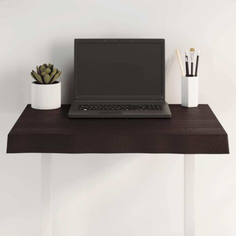 Table Top Dark Brown 60x50x(2-6) cm Treated Solid Wood Live Edge vidaXL