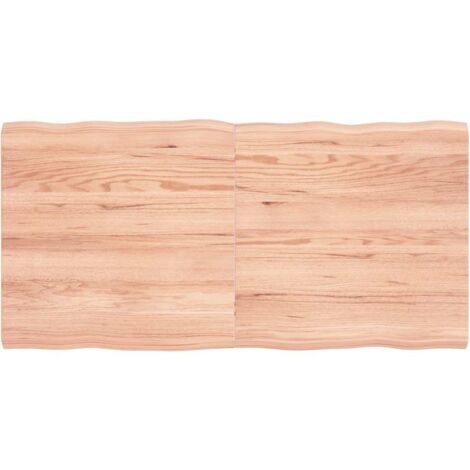 Table Top Light Brown 120x60x(2-4)cm Treated Solid Wood Live Edge vidaXL