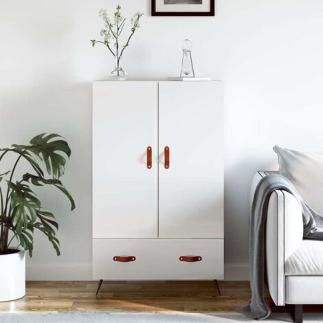 Highboard High Gloss White 69.5x31x115 cm Engineered Wood vidaXL (1/5)