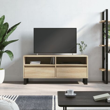 TV Cabinet Sonoma Oak 100x34.5x44.5 cm Engineered Wood vidaXL (1/5)