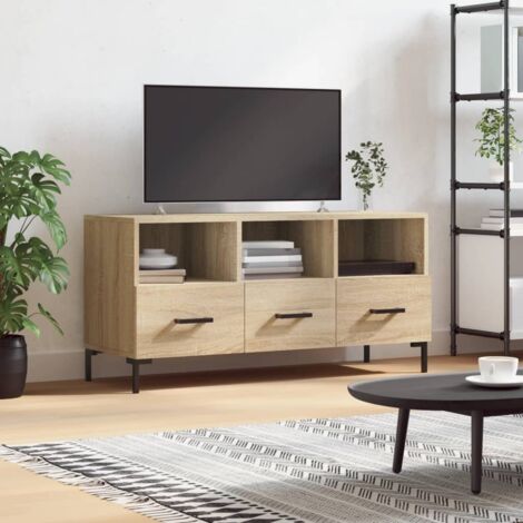 TV Cabinet Sonoma Oak 102x36x50 cm Engineered Wood vidaXL (1/5)