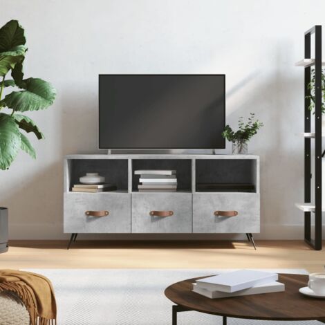 TV Cabinet Concrete Grey 102x36x50 cm Engineered Wood vidaXL (1/5)