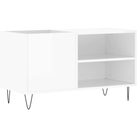 Record Cabinet High Gloss White 85x38x48 cm Engineered Wood vidaXL (1/5)