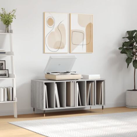 Record Cabinet Grey Sonoma 100x38x48 cm Engineered Wood vidaXL