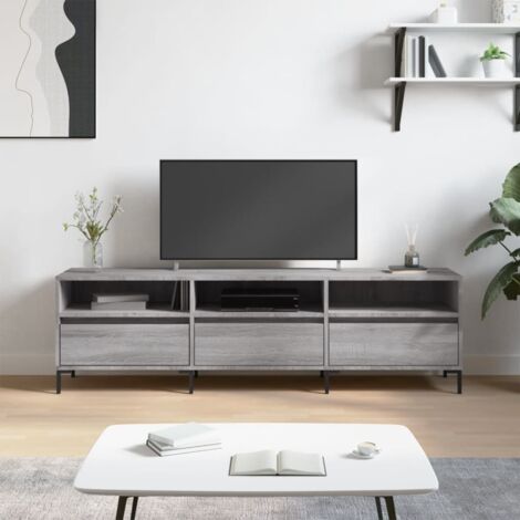 TV Cabinet Grey Sonoma 150x30x44.5 cm Engineered Wood vidaXL (1/5)