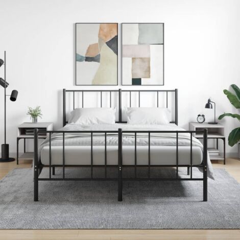 Bedside Tables 2 pcs Grey Sonoma 40x41x50 cm Engineered Wood vidaXL (1/5)