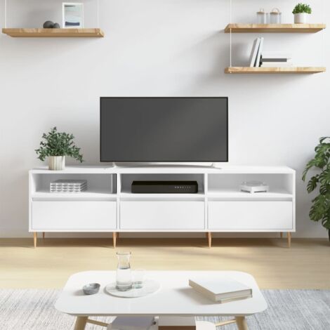 TV Cabinet White 150x30x44.5 cm Engineered Wood vidaXL (1/5)