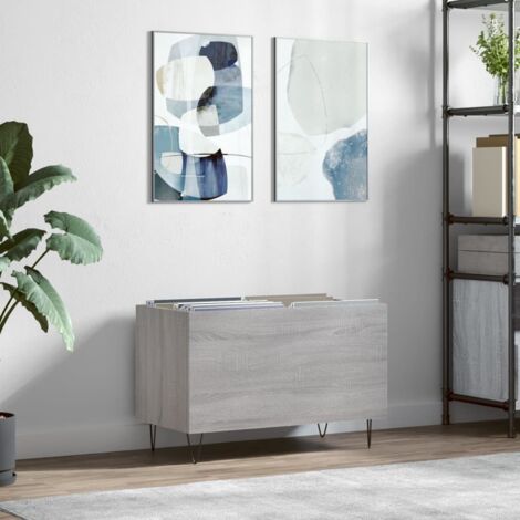 Record Cabinet Grey Sonoma 74.5x38x48 cm Engineered Wood vidaXL (1/5)