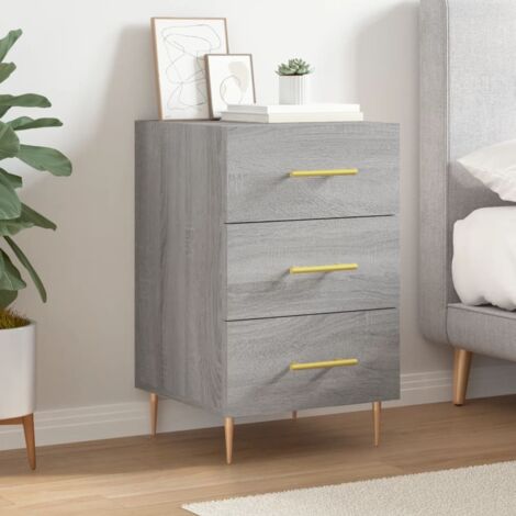 Bedside Cabinet Grey Sonoma 40x40x66 cm Engineered Wood vidaXL (1/5)