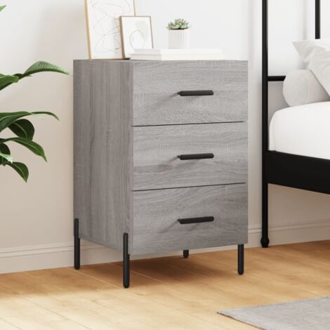 Bedside Cabinet Grey Sonoma 40x40x66 cm Engineered Wood vidaXL (1/5)