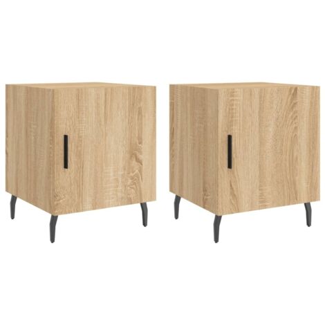 Bedside Cabinets 2 pcs Sonoma Oak 40x40x50 cm Engineered Wood vidaXL