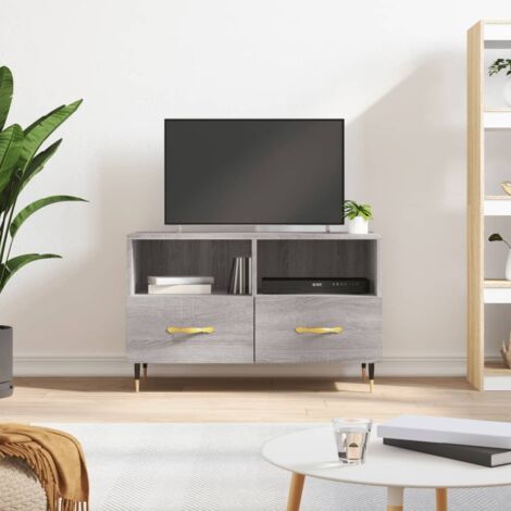 TV Cabinet Grey Sonoma 80x36x50 cm Engineered Wood vidaXL (1/5)