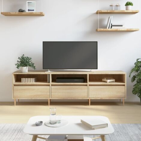 TV Cabinet Sonoma Oak 150x30x44.5 cm Engineered Wood vidaXL (1/5)