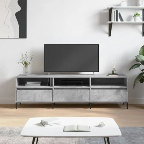TV Cabinet Concrete Grey 150x30x44.5 cm Engineered Wood vidaXL (1/5)