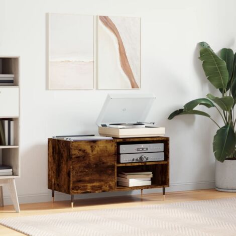 Rantry Platenkast Zwart 84,5x38x89 cm Engineered Wood, Vinyl Record Opslag Organizer, Recorder Case Collectie Plank, LP Cabinet 807 Media Opbergkasten & Racks