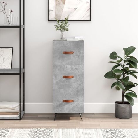 Sideboard Concrete Grey 34.5x34x90 cm Engineered Wood vidaXL (1/5)