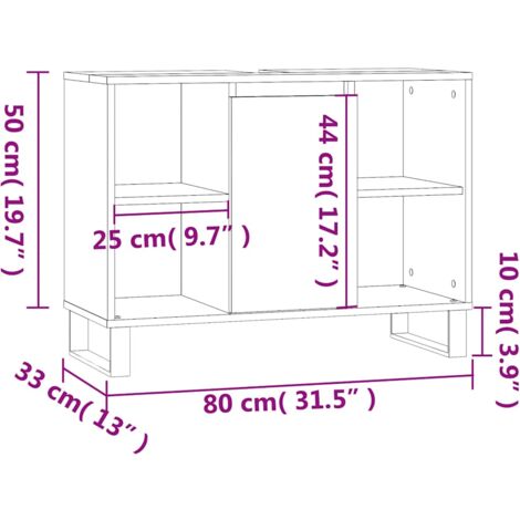 Bathroom Cabinet White 80x33x60 cm Engineered Wood vidaXL