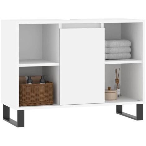 Bathroom Cabinet White 80x33x60 cm Engineered Wood vidaXL