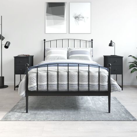 Bedside Cabinets 2 pcs Black 32x42x70 cm Engineered Wood vidaXL