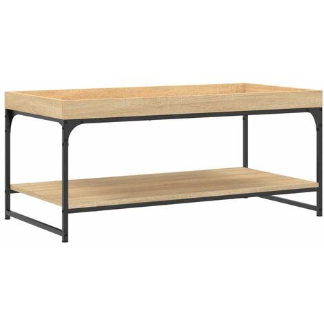 Coffee Table Sonoma Oak 100x49x45 cm Engineered Wood vidaXL