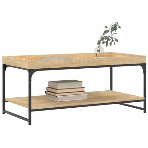 Coffee Table Sonoma Oak 100x49x45 cm Engineered Wood vidaXL